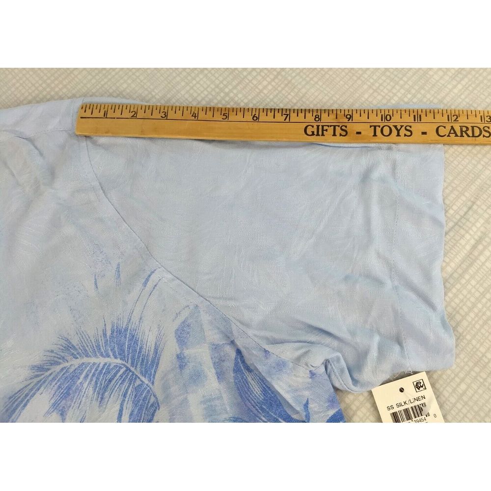 Tasso Elba Island Ombre Shirt Men XXL Rayon Button Up Blue Hawaiian 2XL NWT READ - Picture 16 of 16